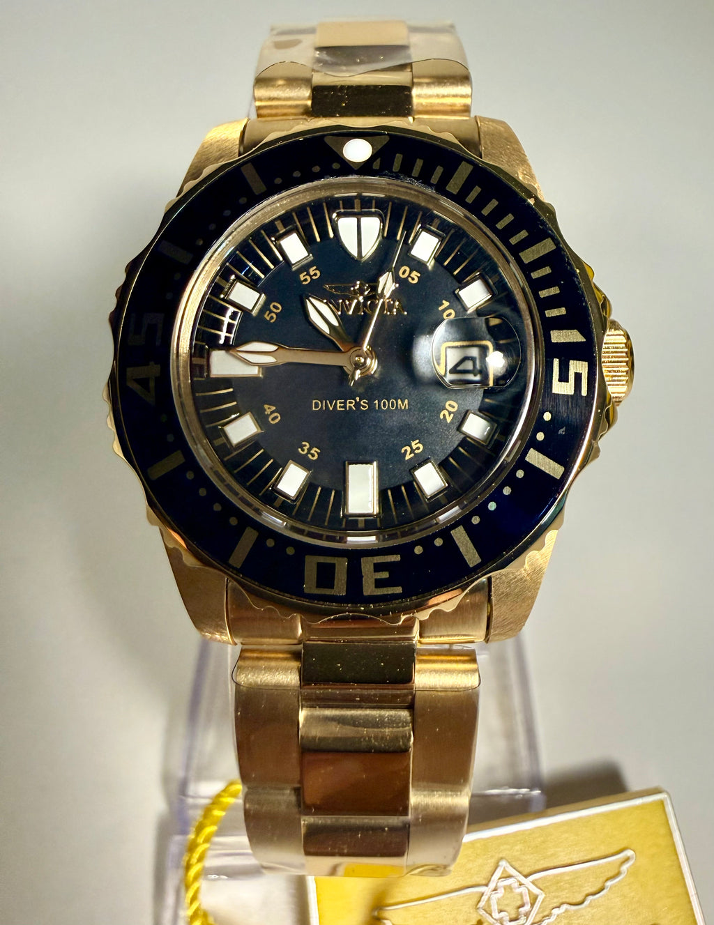 Invicta Pro Diver Swiss Ronda 585 Caliber Women's Watch w/ Mother of Pearl Dial - 30mm, Gold (ZG-2962)