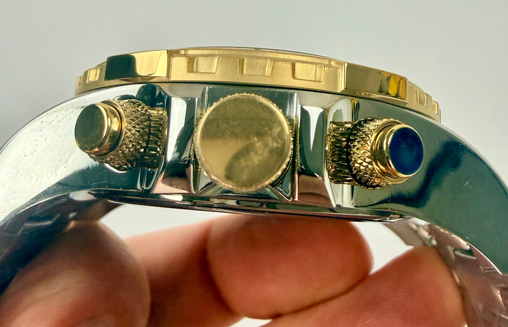 49852 Invicta Mens Pro Diver Scuba Abalone Dial Gold Tone Steel 51mm Watch