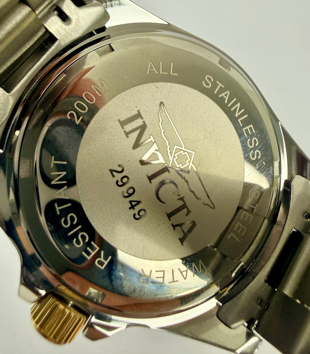 29949 Invicta Pro Diver Mens Pro Diver 43mm Two-Tone Blue Dial Watch with Case