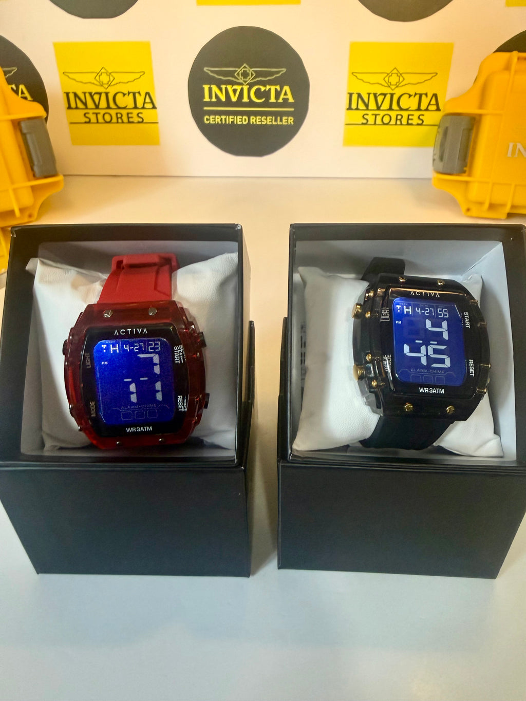 Activa X Ranger Bundle in black boxes with 'Invicta' branding in the background.