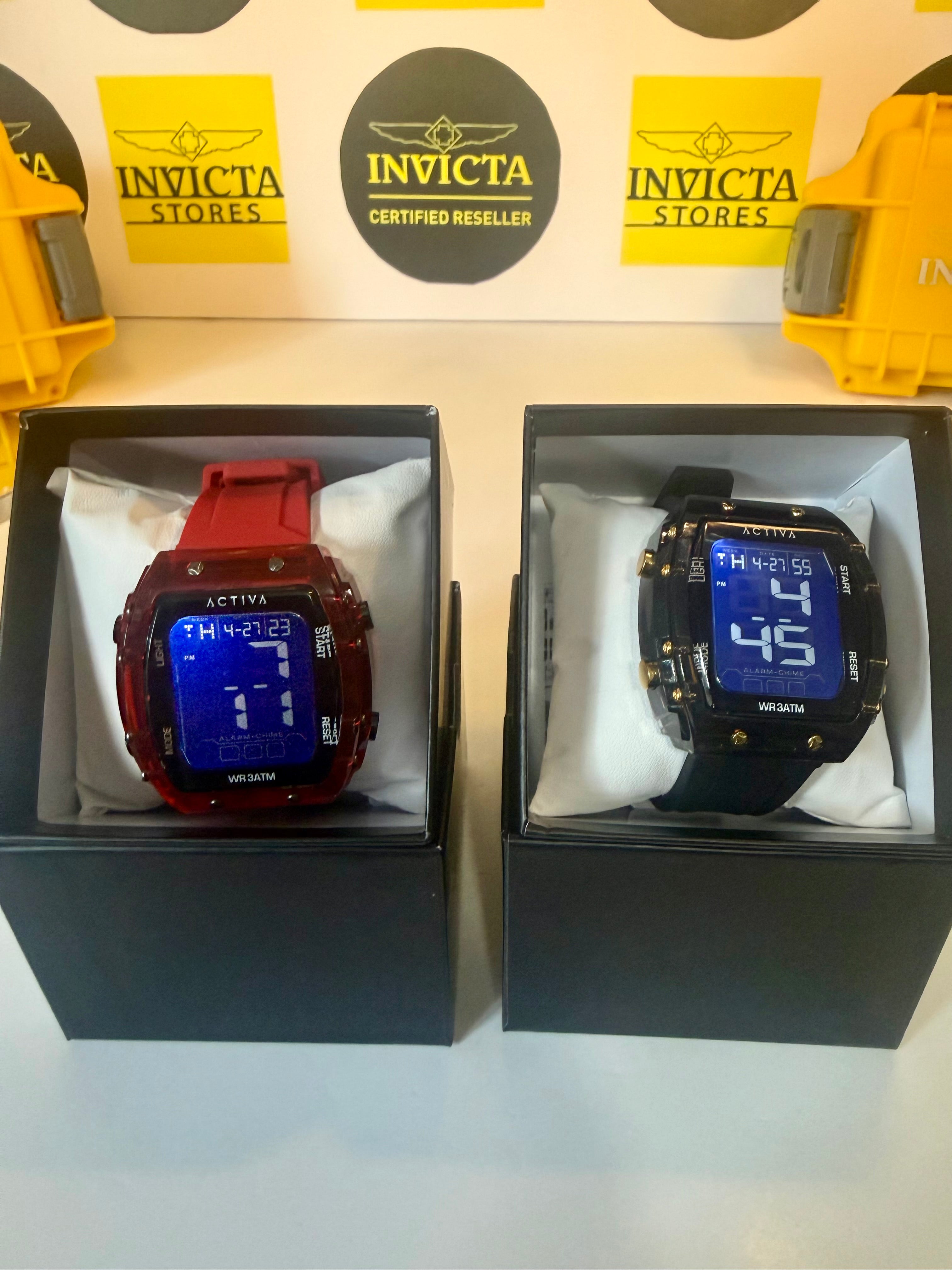 Activa X Ranger Bundle in black boxes with 'Invicta' branding in the background.