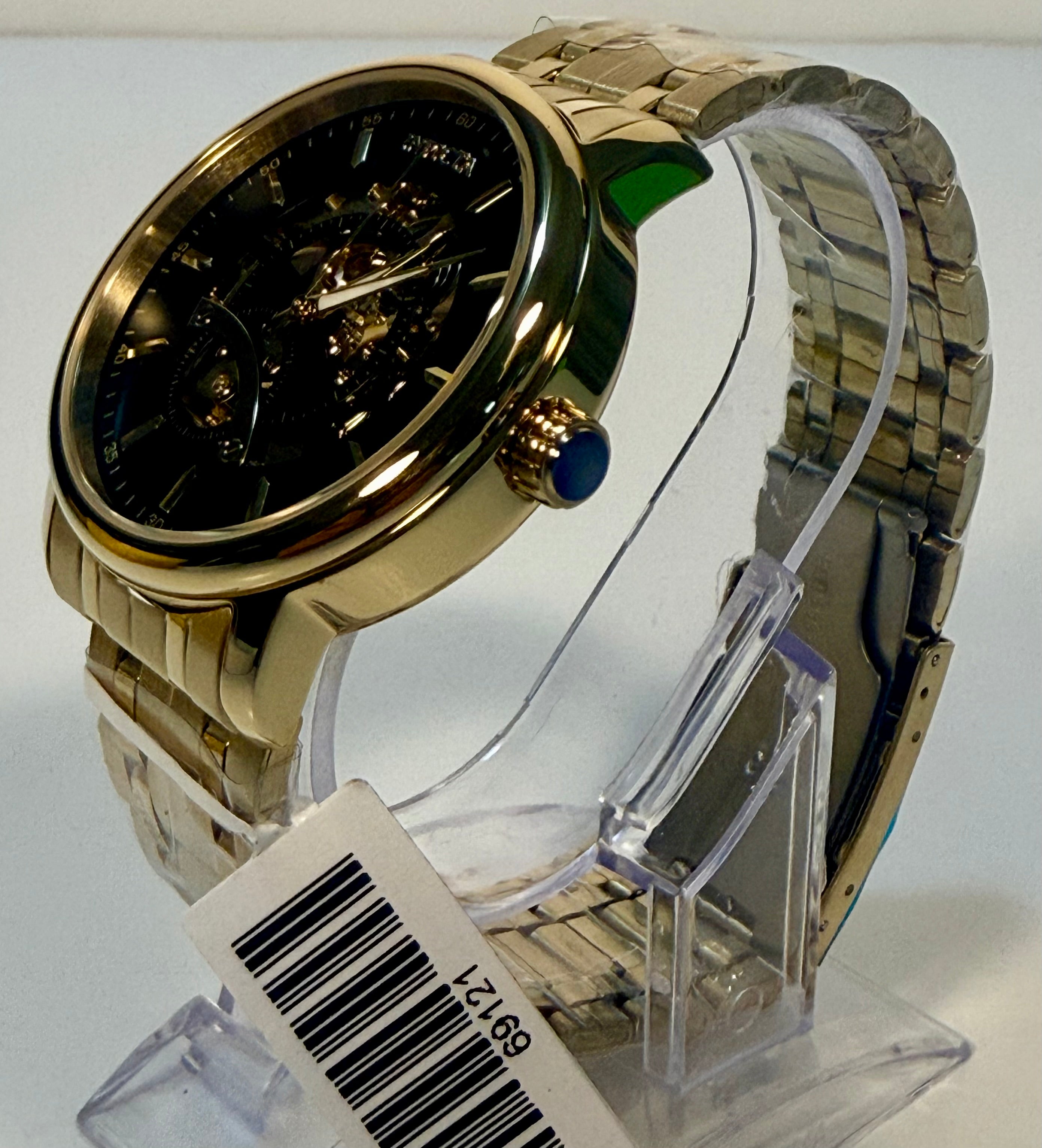 69121 Invicta Objet D Art Arcalis Automatic Men Gold Skeleton Dial Watch 42.5mm
side