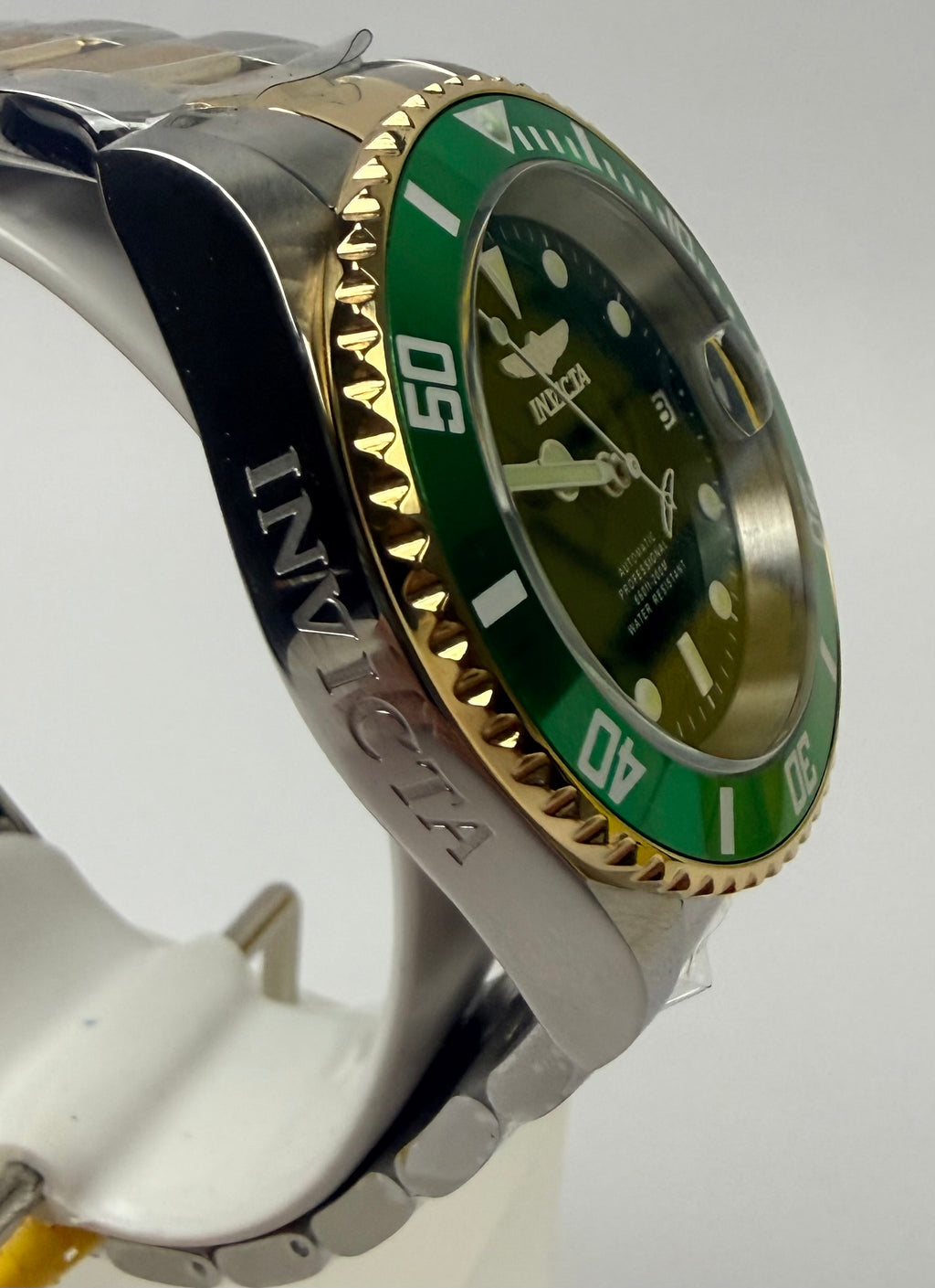 28661 Invicta Mens Pro Diver Navarch Green Dial Steel Gold Automatic 40mm Watch
