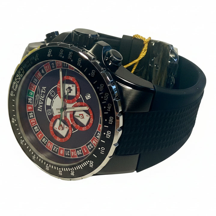 Invicta Aviator Monte Carlo Men's Watch - 50mm. Black (49849) lying flat
