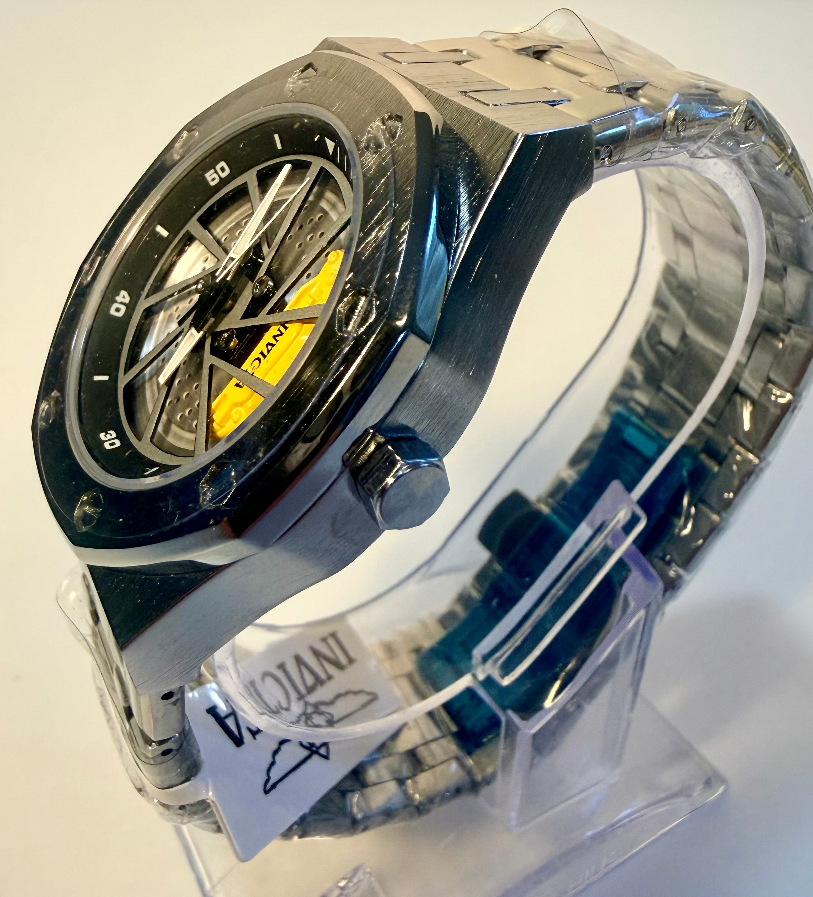 Invicta Speedway Rim Mens Watch Stainless Steel 42mm Case Model 69487 side
