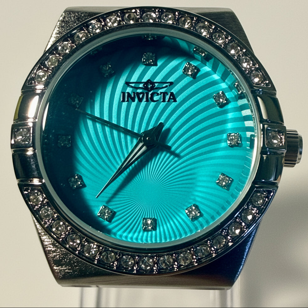 70263 Invicta Angel Glintia Womens 27.8mm Blue Dial Steel Watch 30m