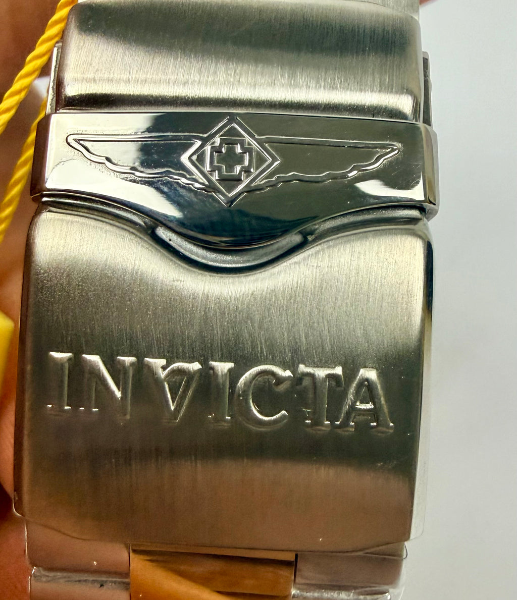 69802 Invicta Mens Bolt Valkir Gold 2 Tone Braided Steel Light Blue Dial 52mm Watch
