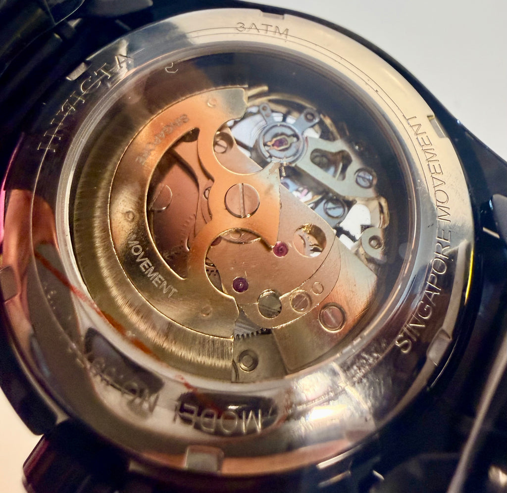 69507 Invicta Objet D Art Automatic Men Black Skeleton Dial Watch 41mm WR 30m skeleton case back