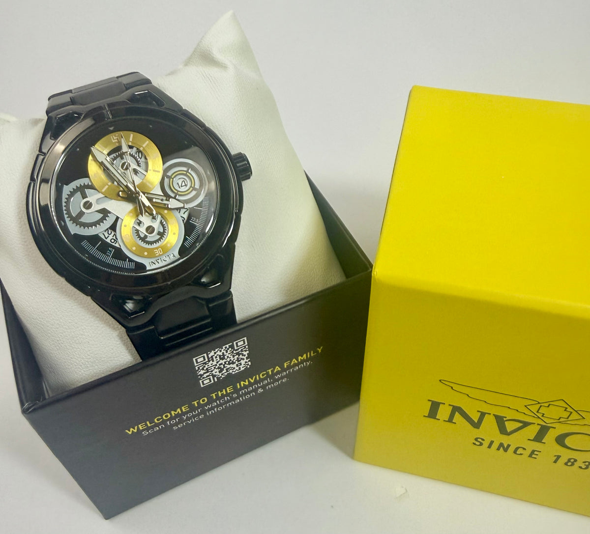 Invicta 79009 S1 Rally Syncor 44mm Black Dial Stainless Steel Silicone Watch