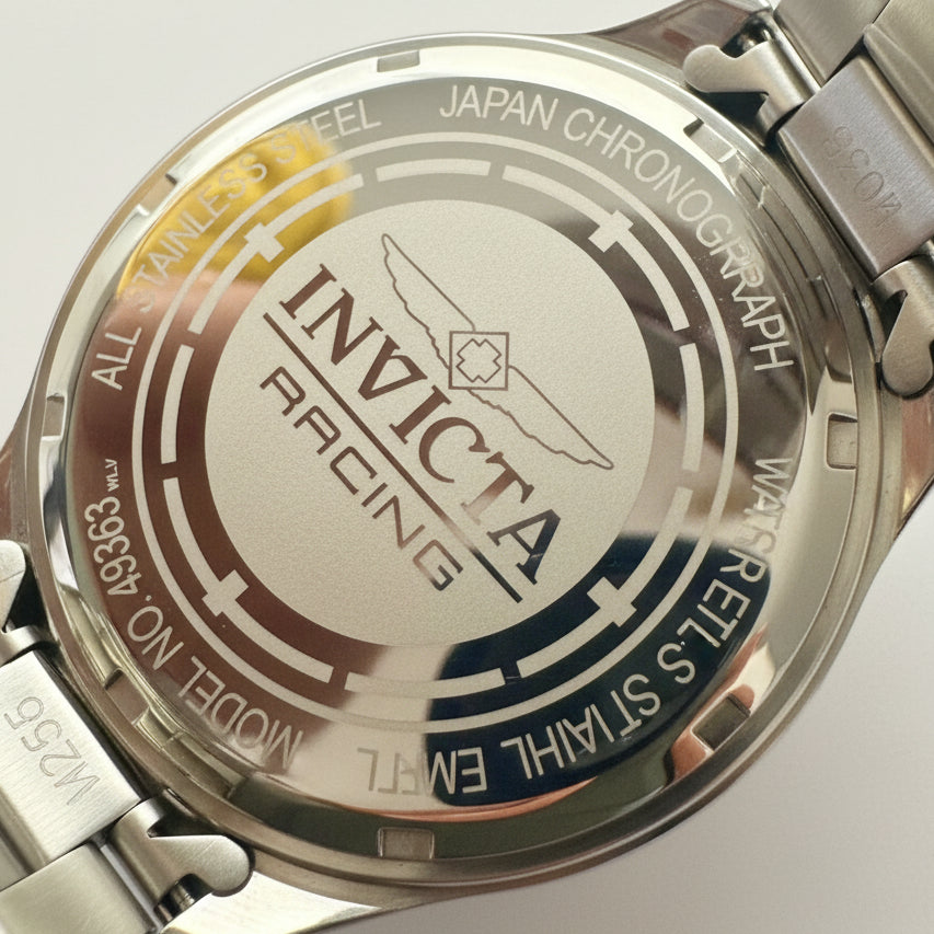 49363 Invicta Speedway Gearshift 44mm Stainless Steel Case Black Dial Mens Watch