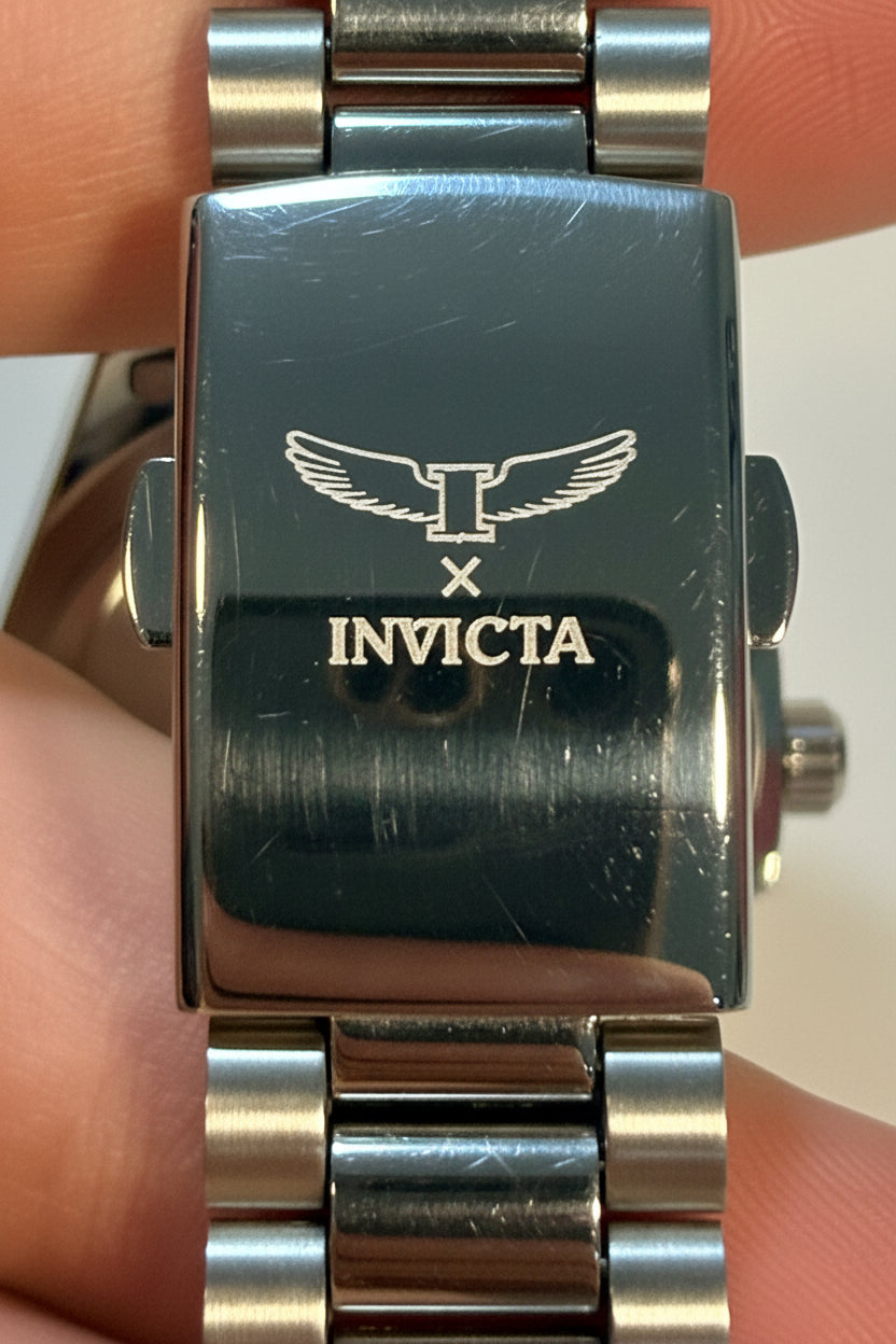 69015 Invicta Mens Specialty Stainless Steel 40mm Blue Dial 30m Bracelet Watch clasp