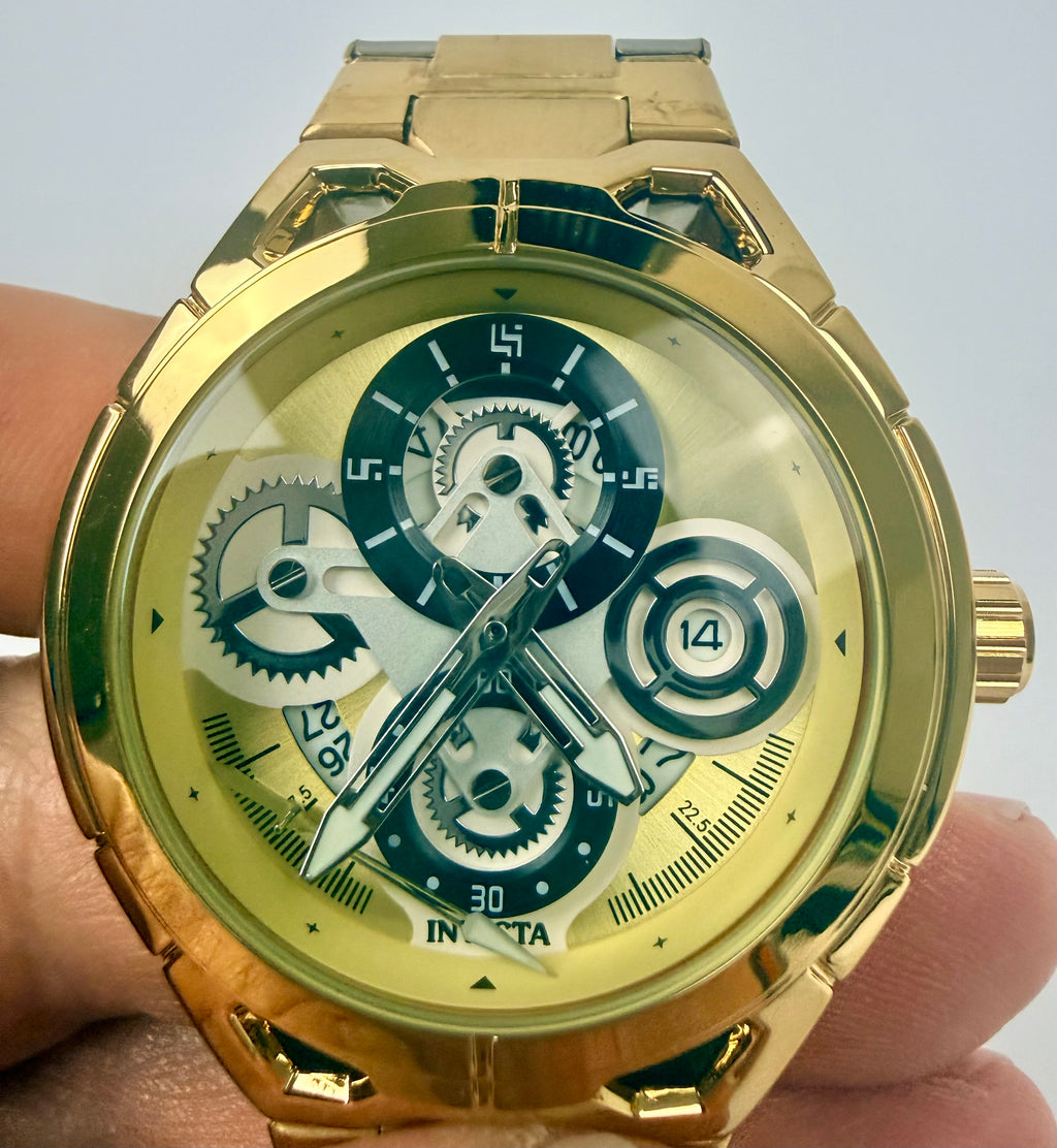 79012 Invicta S1 Rally Syncor 44mm Black Dial Stainless Steel Silicone Watch