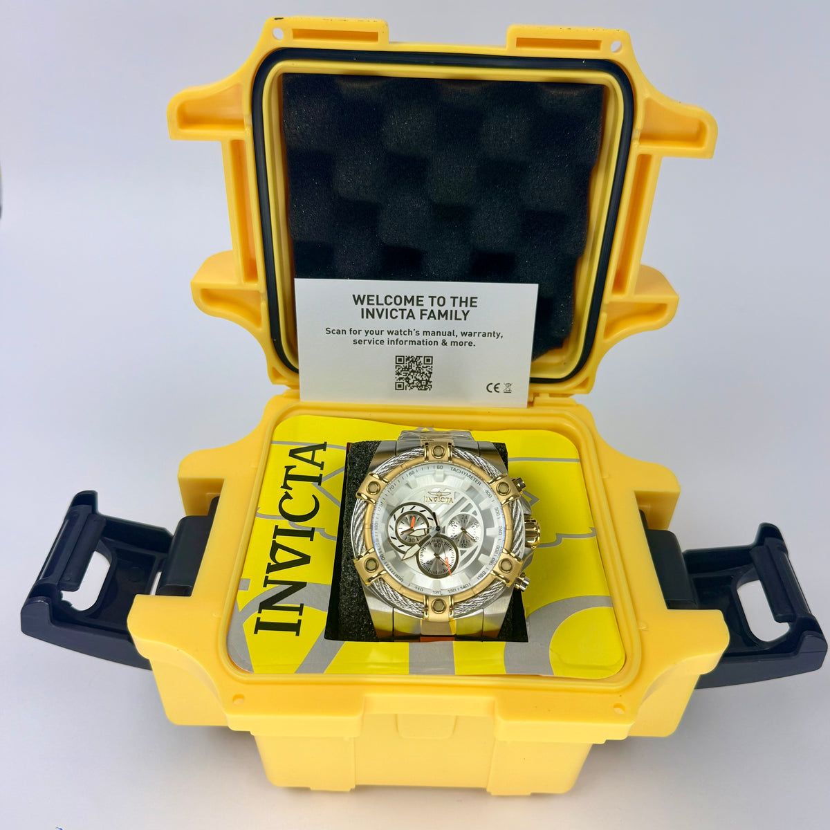 49746 Invicta Bolt Ace Men's Gold Steel 52mm Chronograph Watch