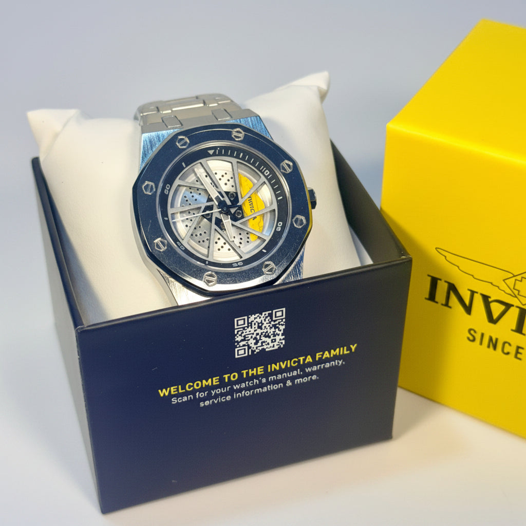 Invicta Speedway Rim Mens Watch Stainless Steel 42mm Case Model 69487 in display box