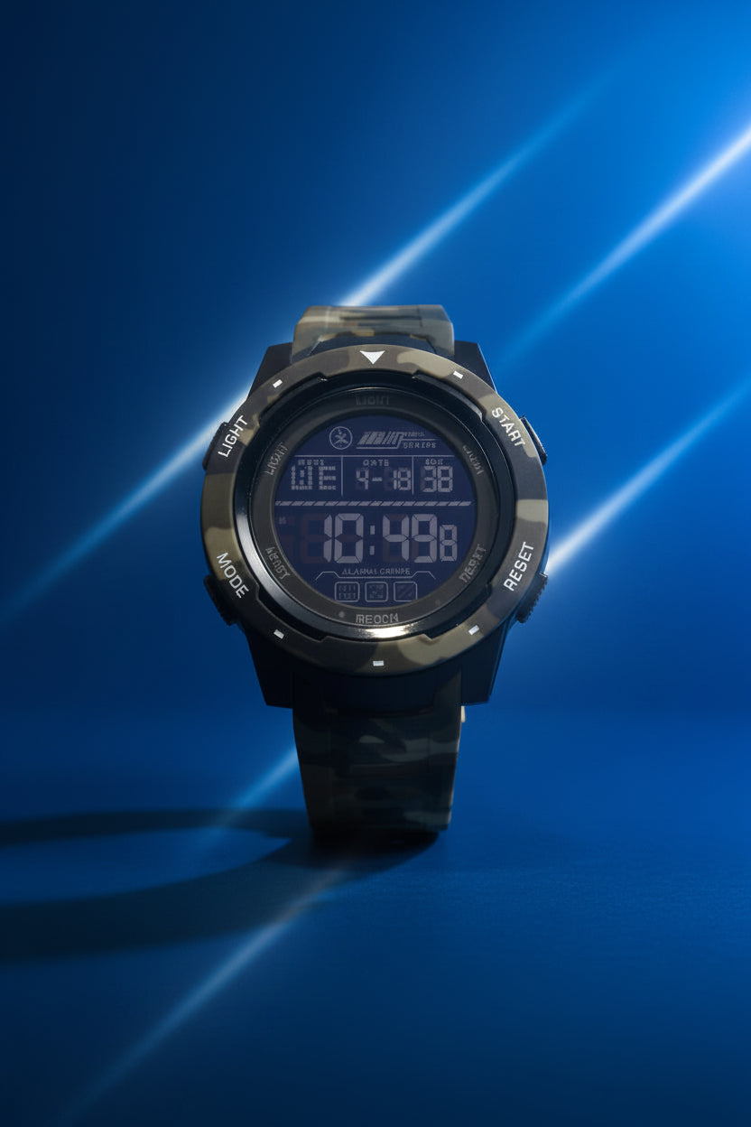 Activa Voyager Camo digital watch on a white background