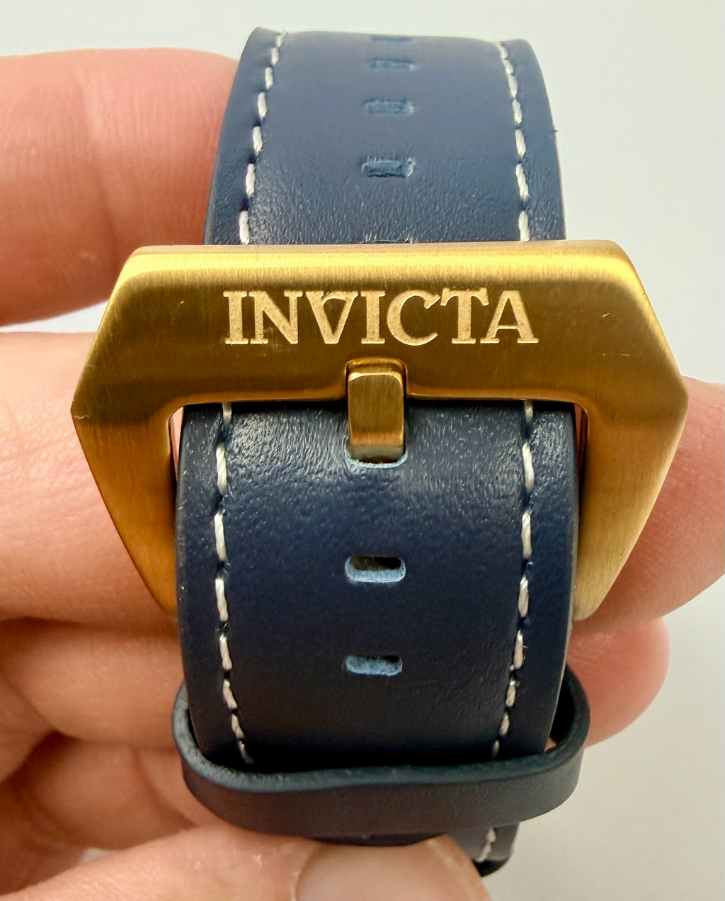 22076 43mm Mens Pro Diver  Blue Dial Watch Leather Strap Special Case