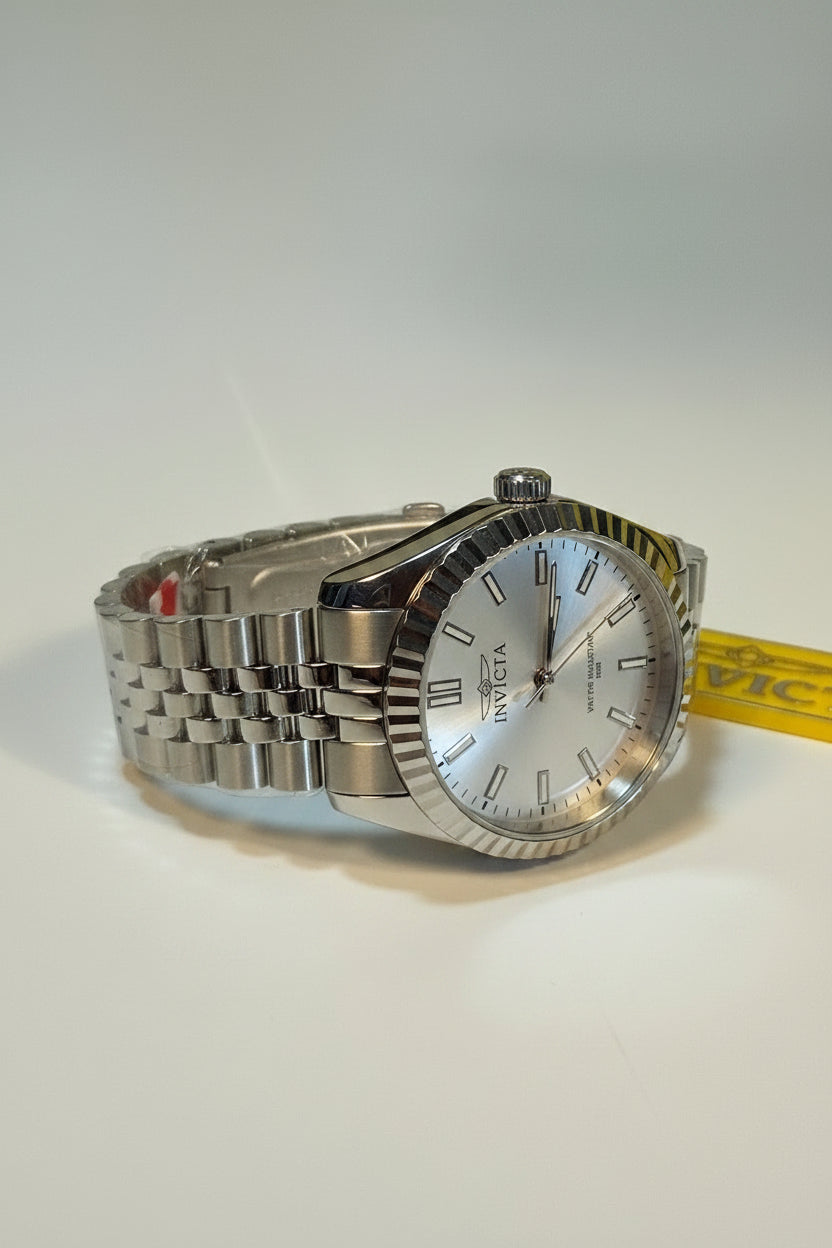 Invicta Ladies Specialty 36mm watch with a visible brand tag on a white background