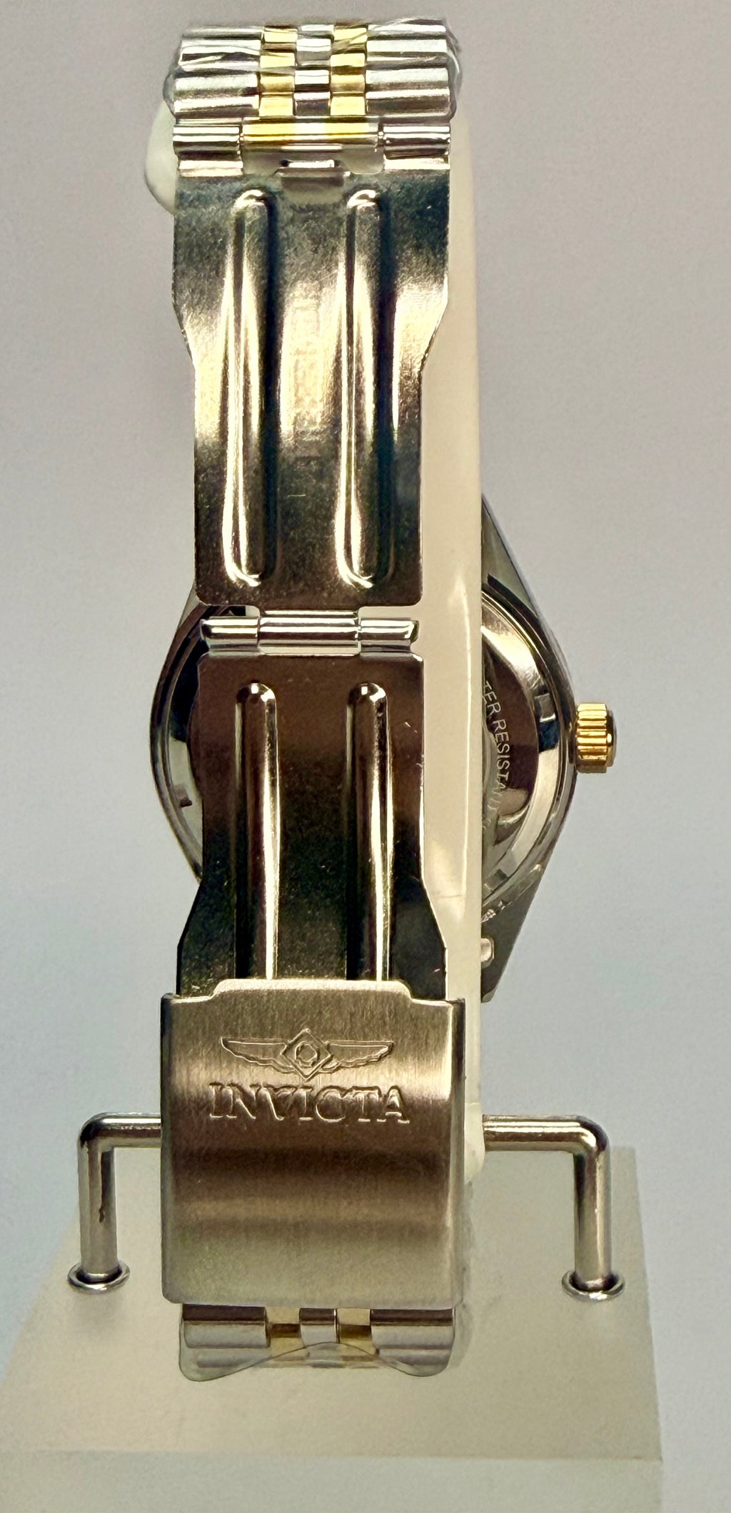 29382 Specialty Lumeris 43mm Stainless Steel Gold Dial Analog Watch Stainless Steel