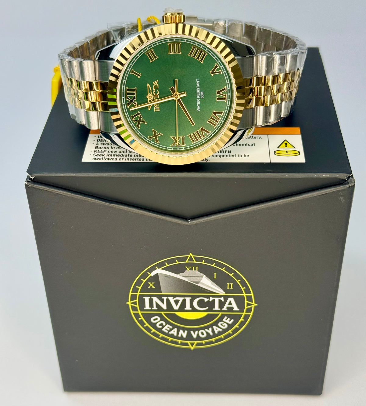 47403 Invicta Specialty Windsor Mens Watch 43mm Two Tone Steel Green Dial