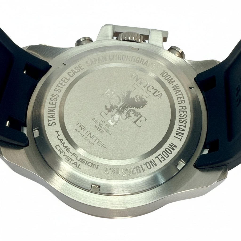 19253 Invicta I Force 51mm Stainless Steel Black Dial Chronograph Watch