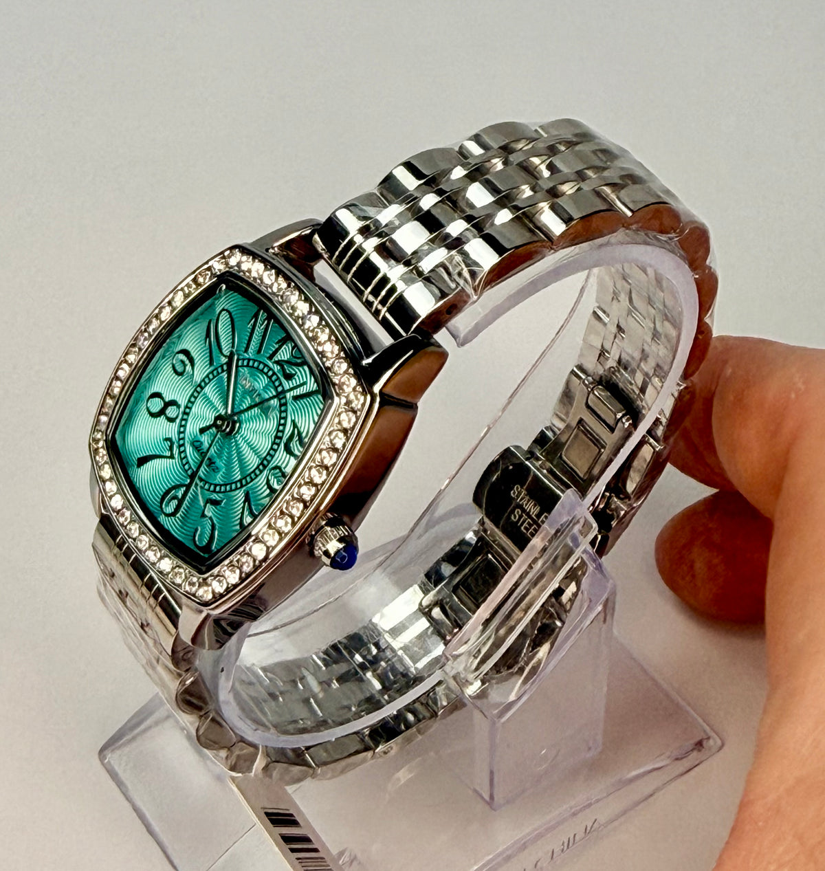 69364 Women's Wildflower Stainless Steel Ice Blue Dial Crystal Bezel 31mm Watch