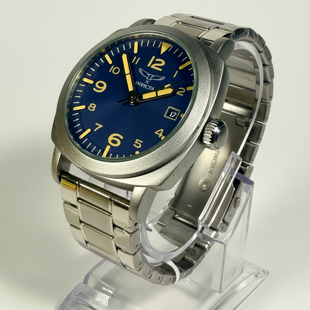 Invicta Specialty Men 44mm Metal Silver Blue dial MG68 Quartz (69631)