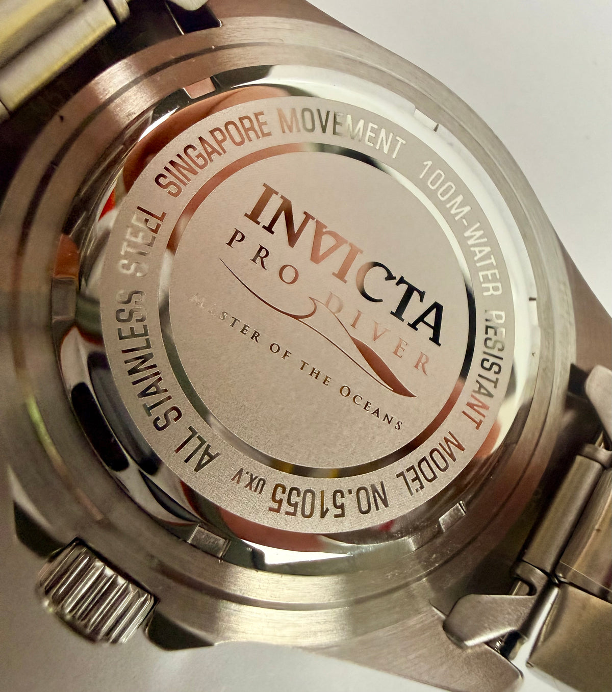 51055 Mens Pro Diver 43mm Steel Tennis Court Dial Stainless Steel Watch
