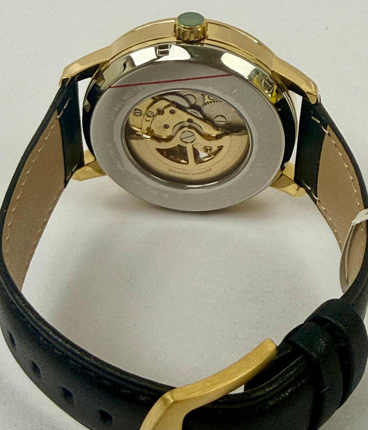70029 Invicta Objet D'Art Automatic 44mm Gold Dial Black Leather Watch