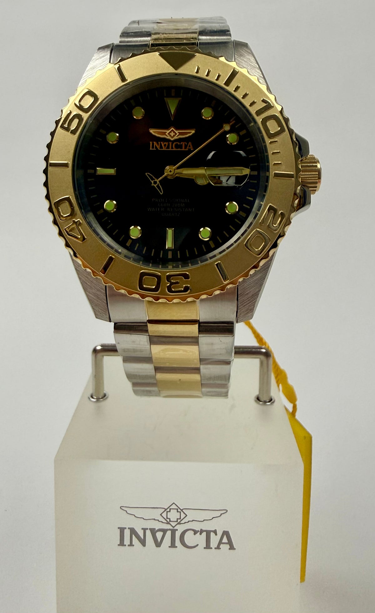 29948 Invicta Mens Pro Diver Abbysor Two Tone Black Dial Steel 43mm Watch