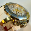 Invicta Scuba 48mm watch with a white strap on a white background