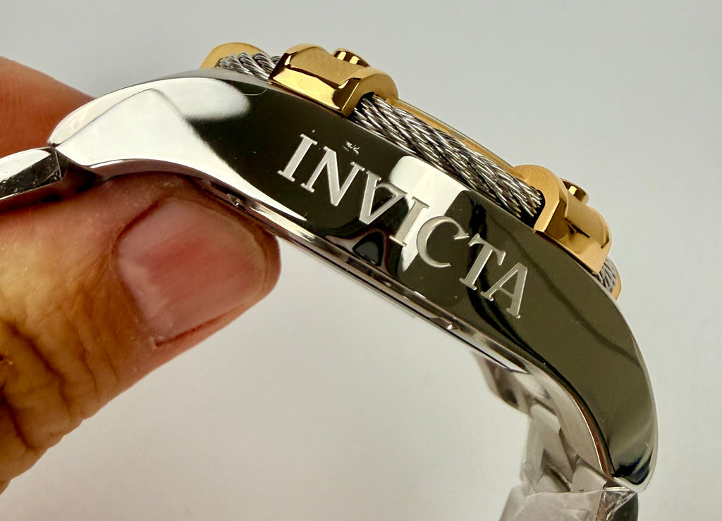 49746 Invicta Bolt Ace Men's Gold Steel 52mm Chronograph Watch