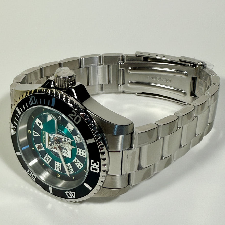 50524 Invicta Mens Pro Diver House of Cards Green Dial 40mm Stainless Steel 200M