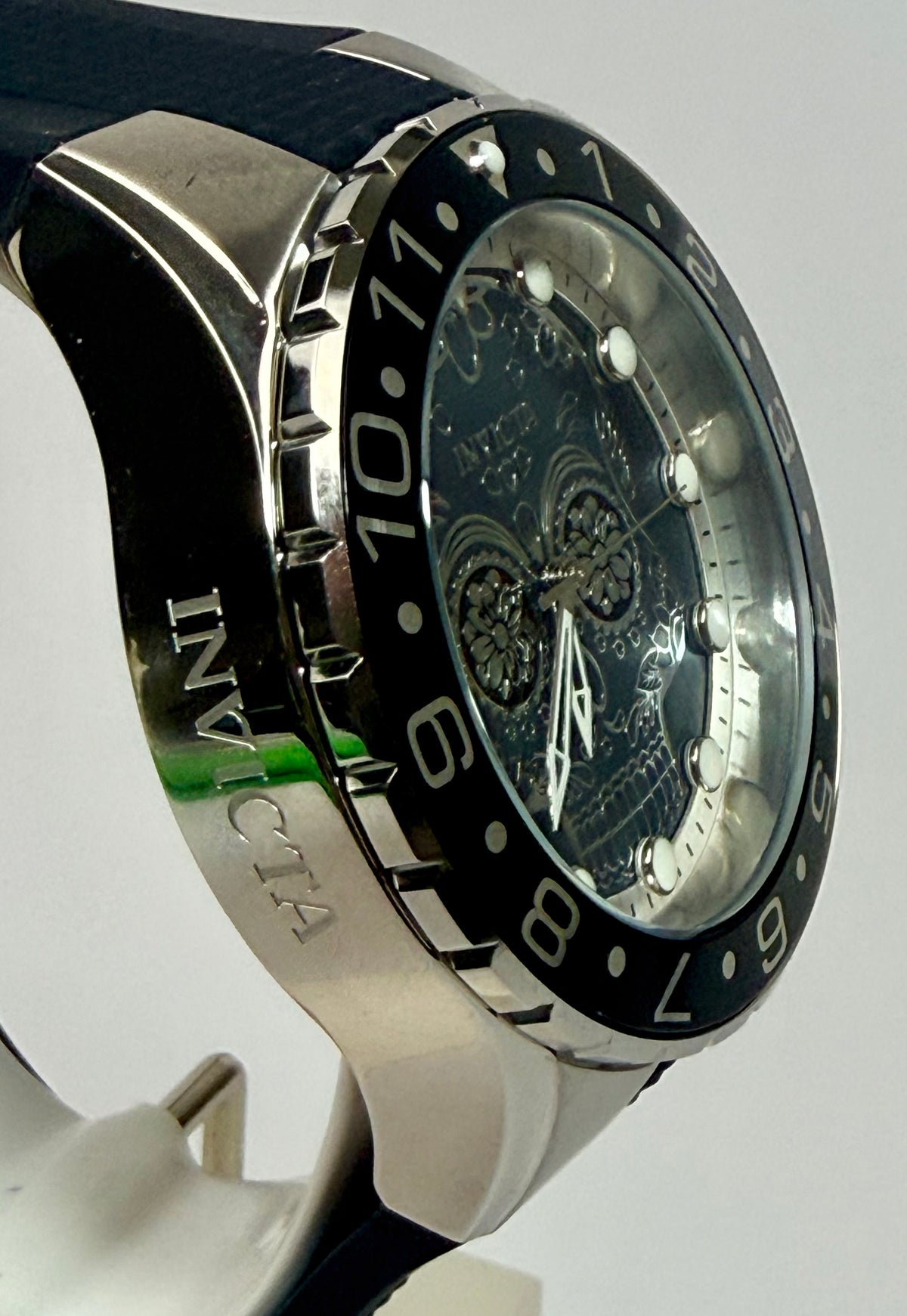 36855 Invicta Aviator Dia De Los Muertos MOP Black Dial Sugar Skull 50mm  Watch