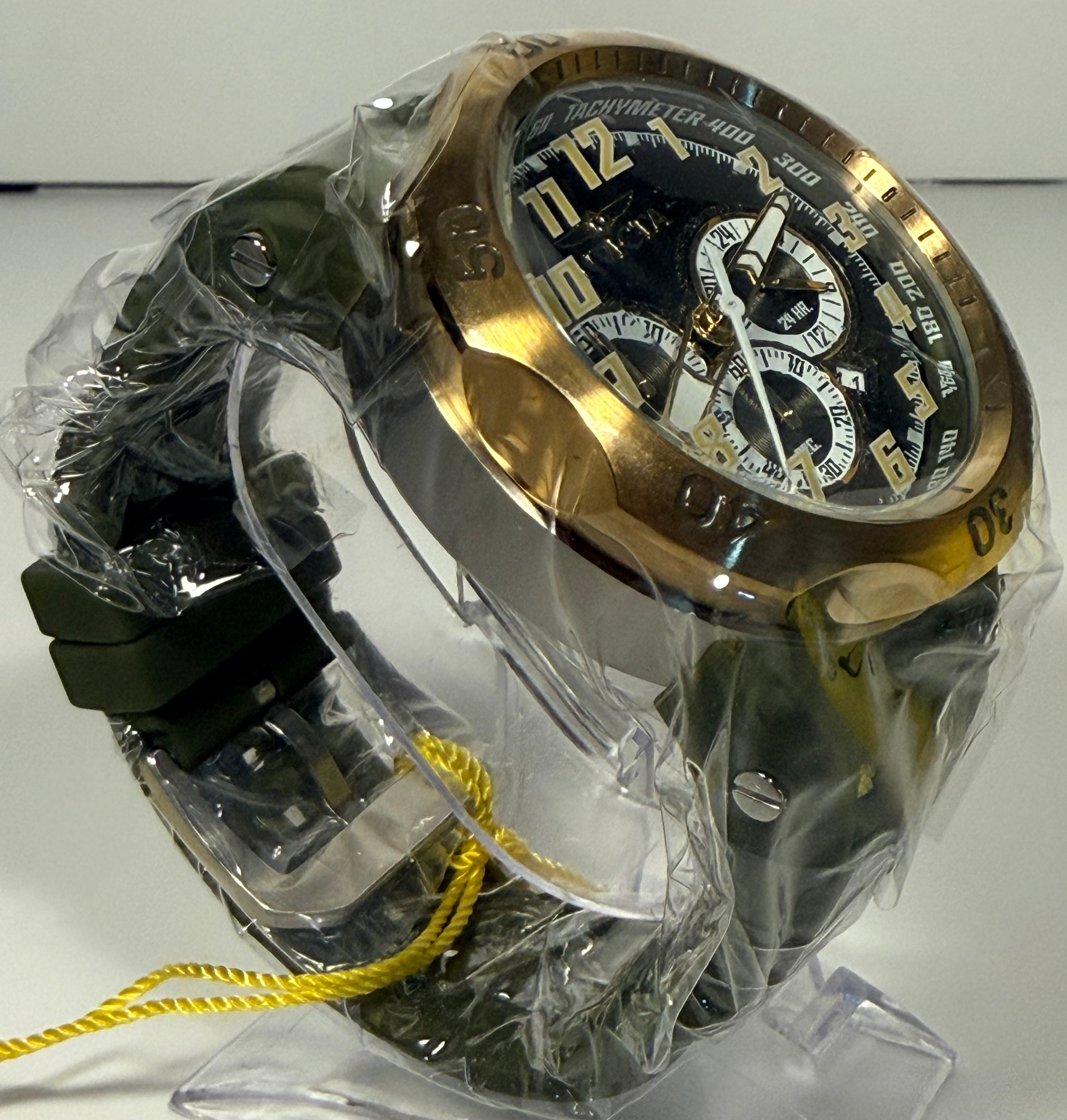 Invicta Men's Venom Hydra 52mm Quartz Green Dial Silicone Strap Watch 50509 opposite side
