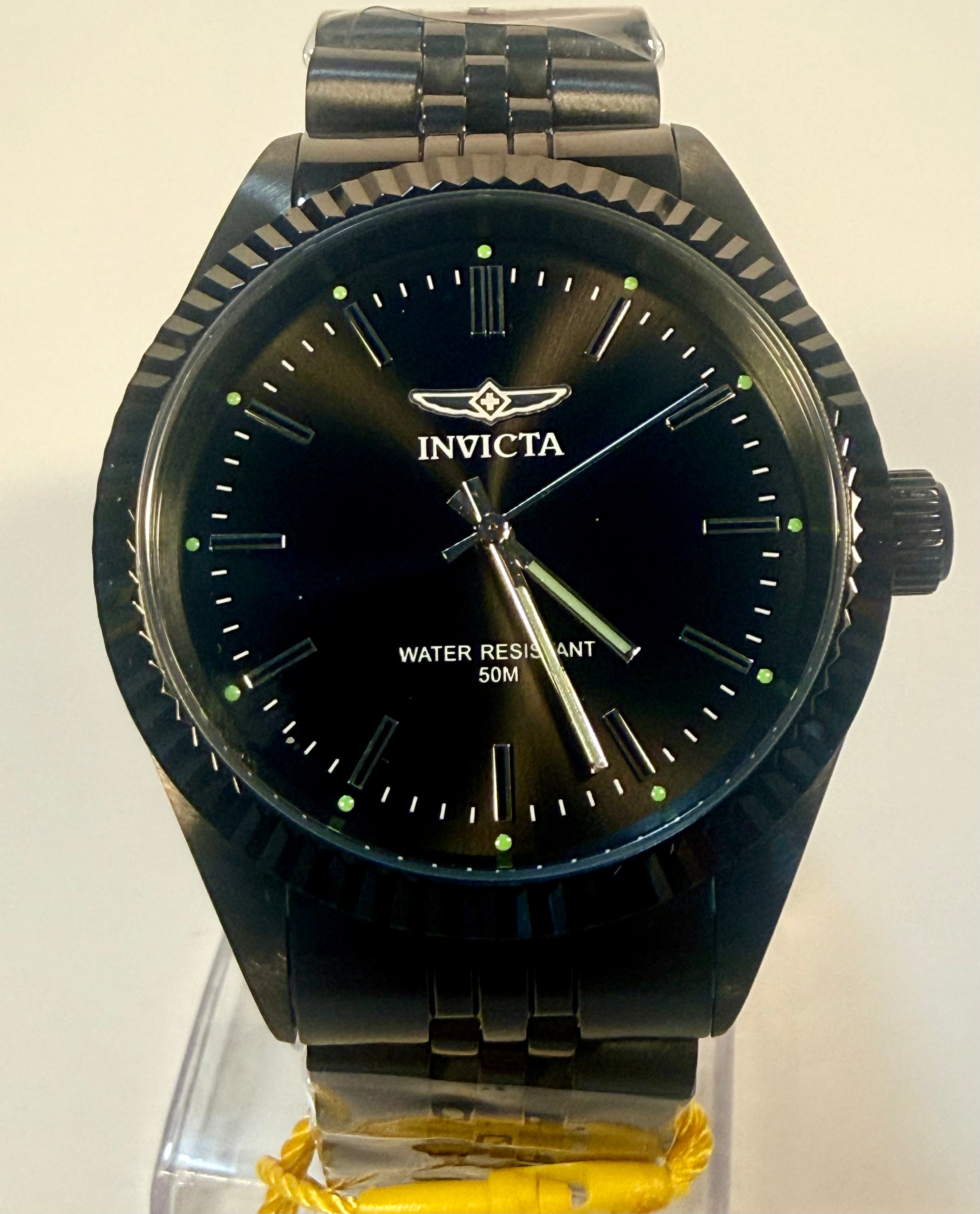 Invicta Specialty Serrate Men's Watch - 43mm, Black (79018) on pedestal