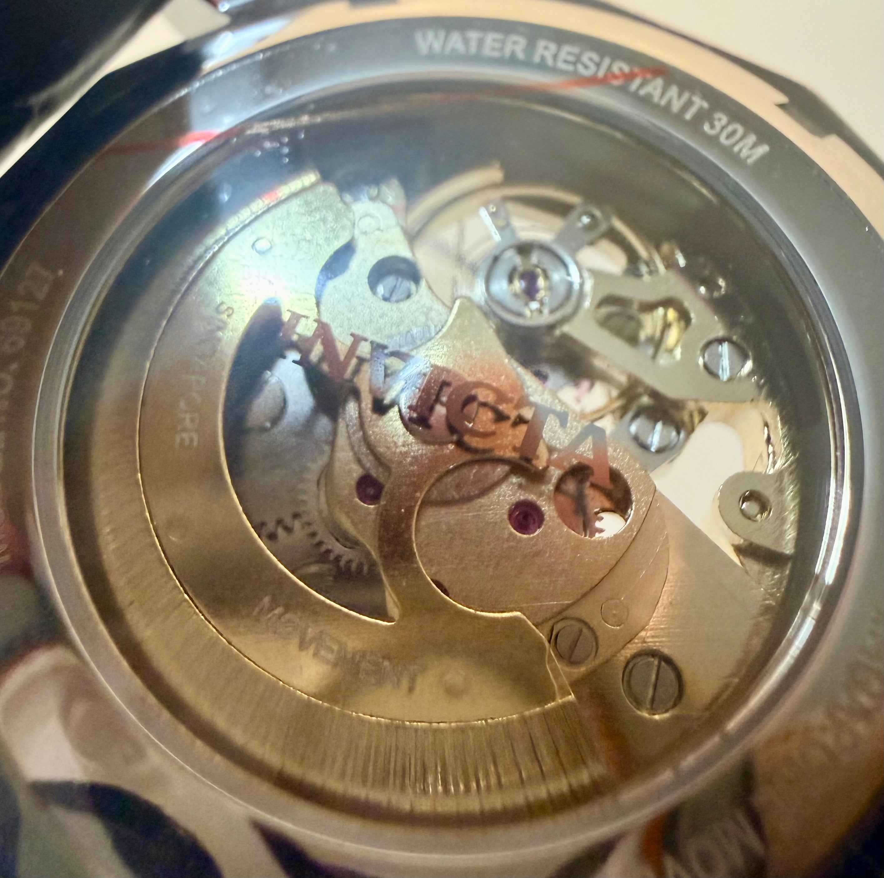 69127 Invicta Objet D Art Epigraph Automatic Skeleton Dial Black Leather Watch