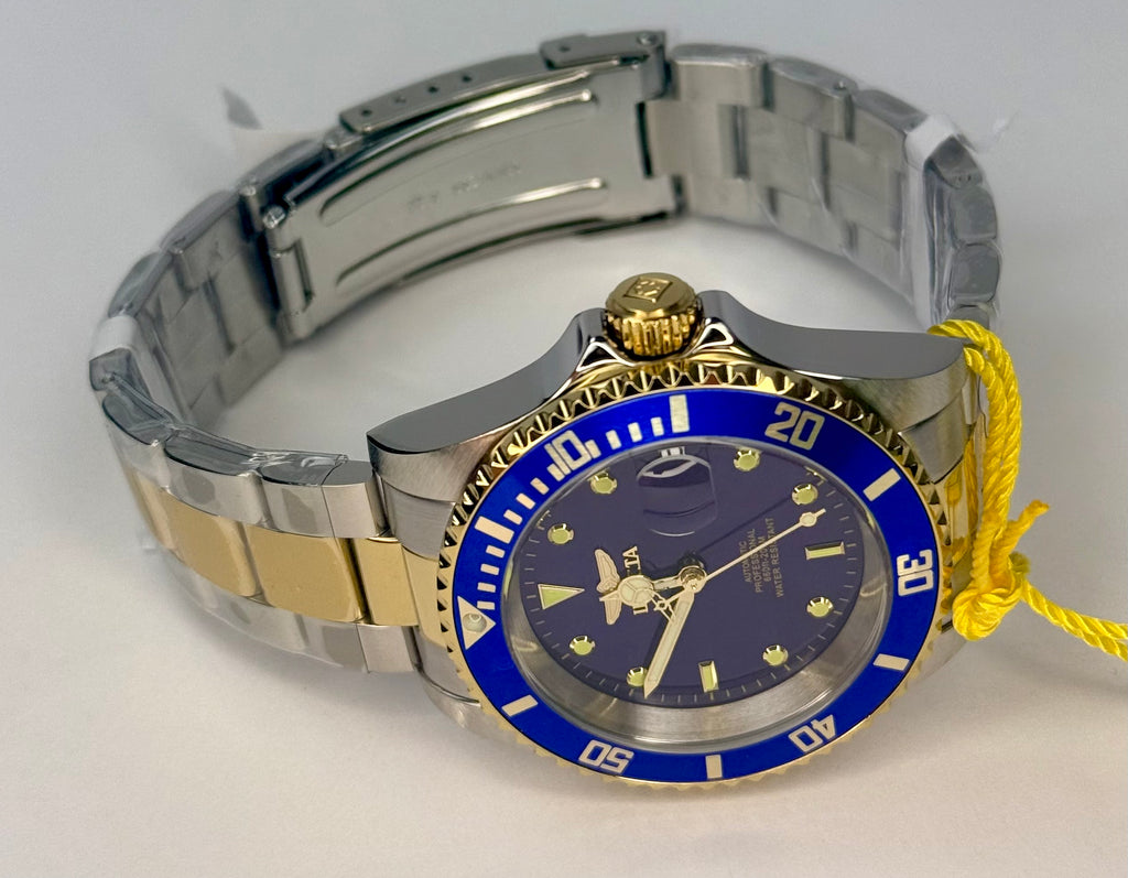 8928OB Mens Pro Diver Automatic Blue Dial Gold Tone Two Tone NH35A 40mm Watch