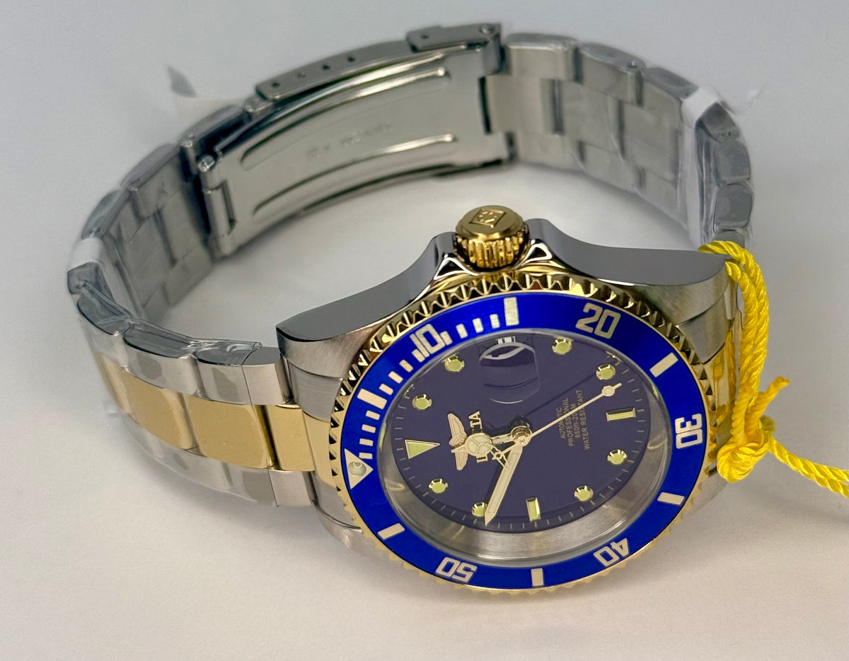 8928OB Mens Pro Diver Automatic Blue Dial Gold Tone Two Tone NH35A 40mm Watch