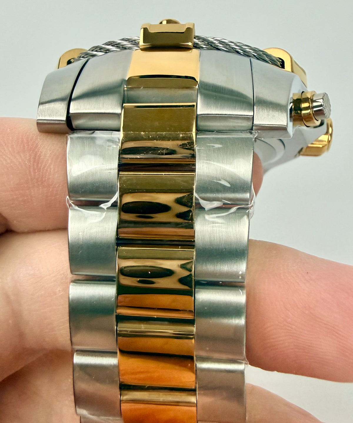 49746 Invicta Bolt Ace Men's Gold Steel 52mm Chronograph Watch