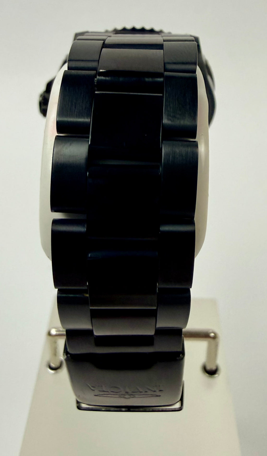 69727 41mm Invicta Specialty Velario Triple Black Dial Steel Bracelet Watch