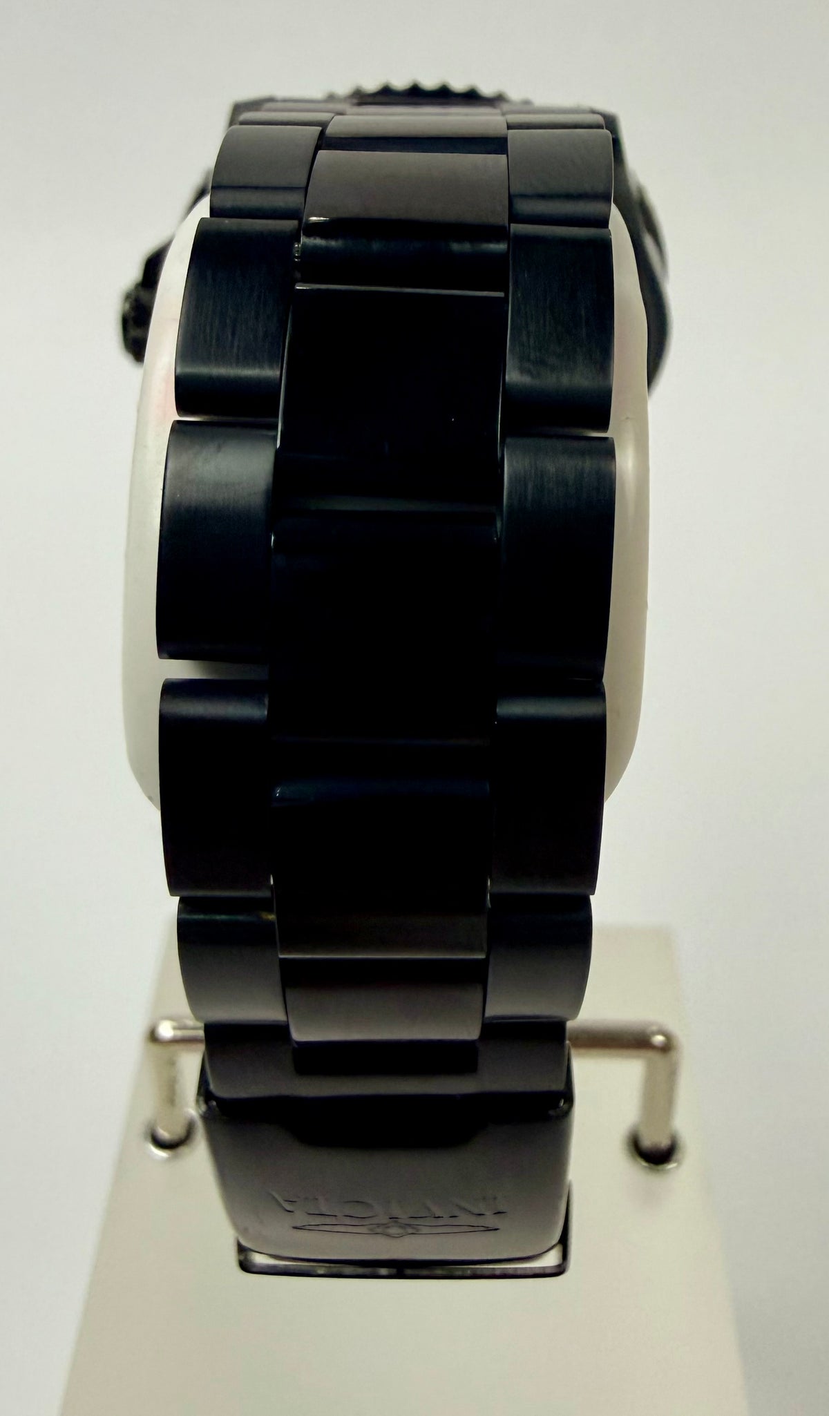 69727 41mm Invicta Specialty Velario Triple Black Dial Steel Bracelet Watch