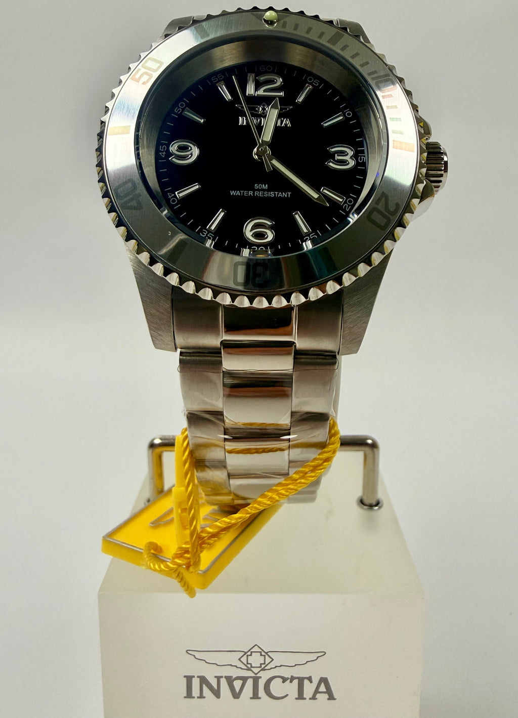 69479 Invicta Specialty Rowan Black Dial Stainless Steel 40mm Watch 30m WR