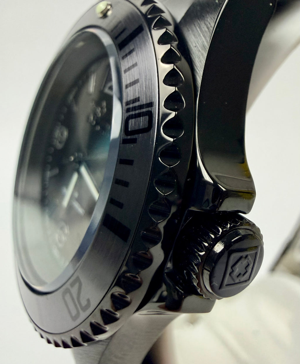69727 41mm Invicta Specialty Velario Triple Black Dial Steel Bracelet Watch