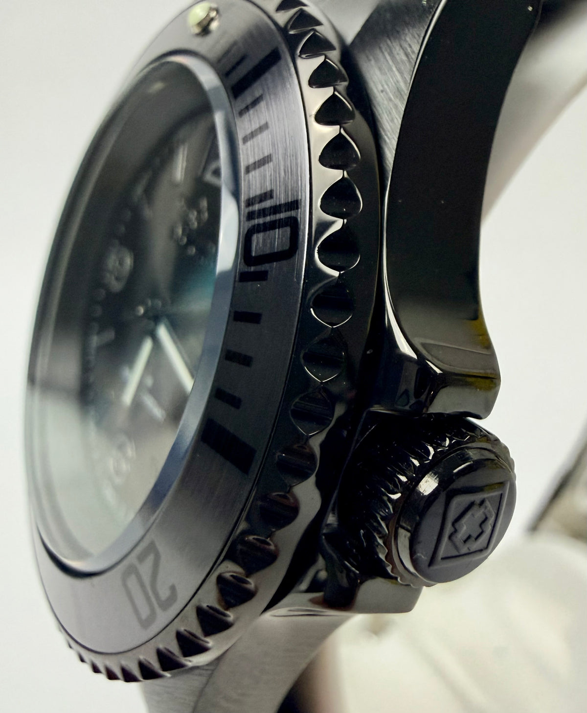 69727 41mm Invicta Specialty Velario Triple Black Dial Steel Bracelet Watch