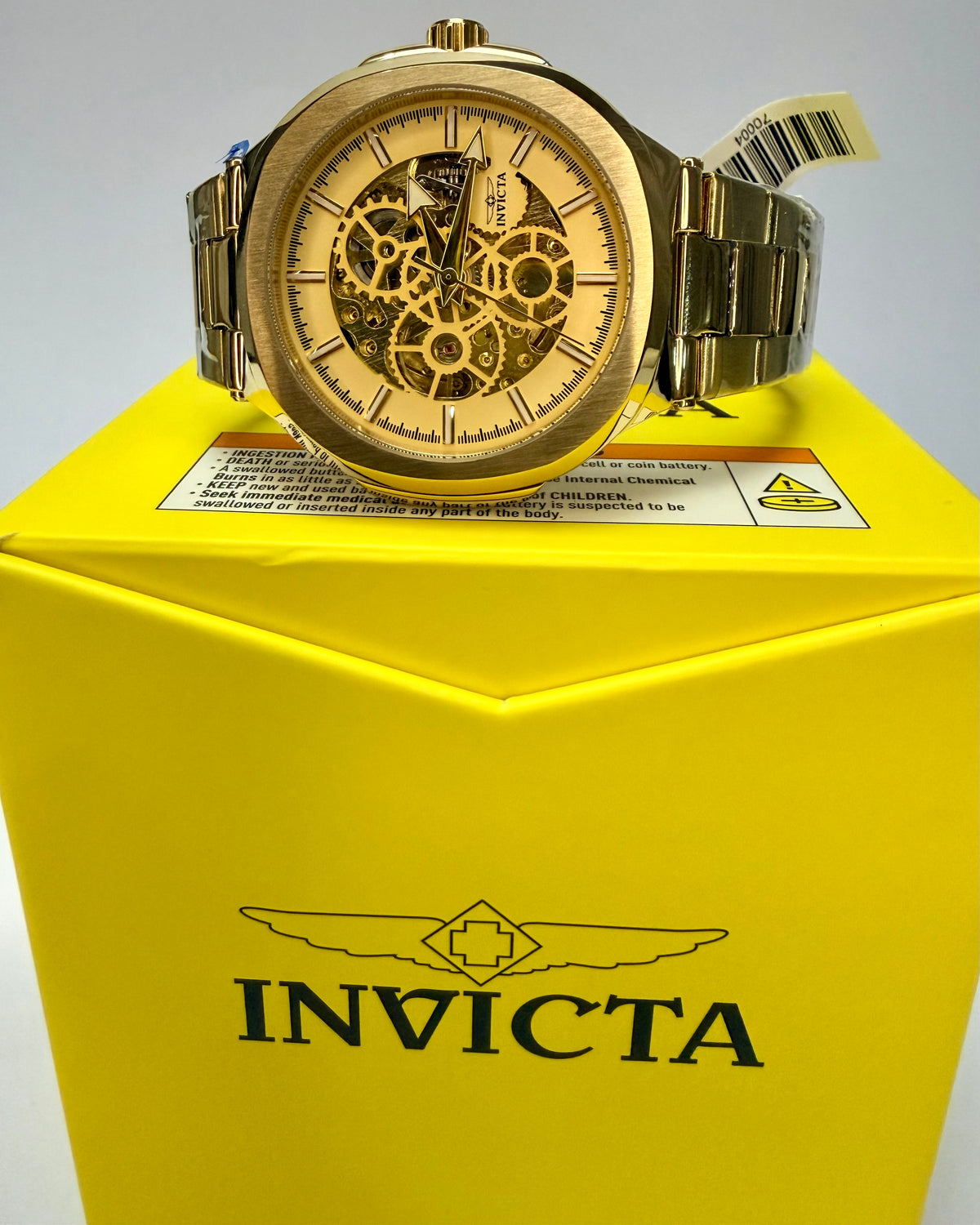 70004 Objet D Art Automatic Gold Tone Steel Skeleton Dial 43.5mm