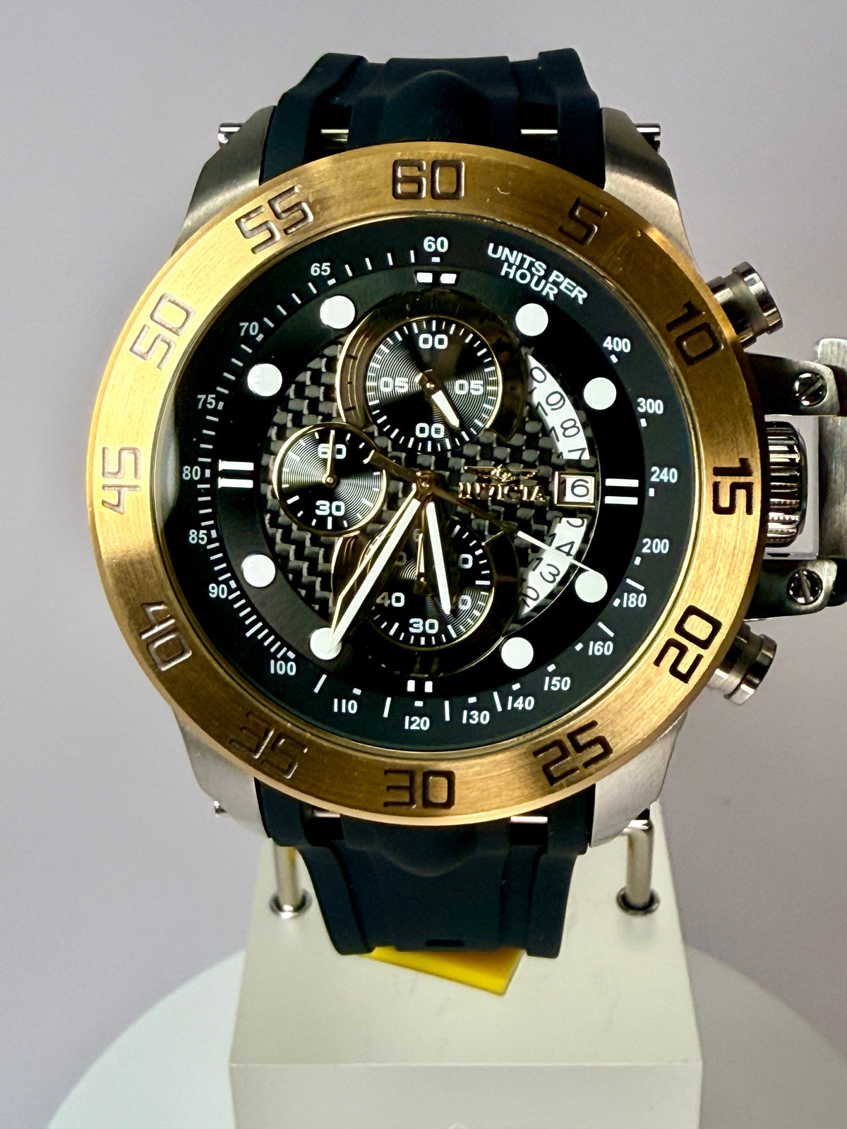 19253 Invicta I Force 51mm Stainless Steel Black Dial Chronograph Watch