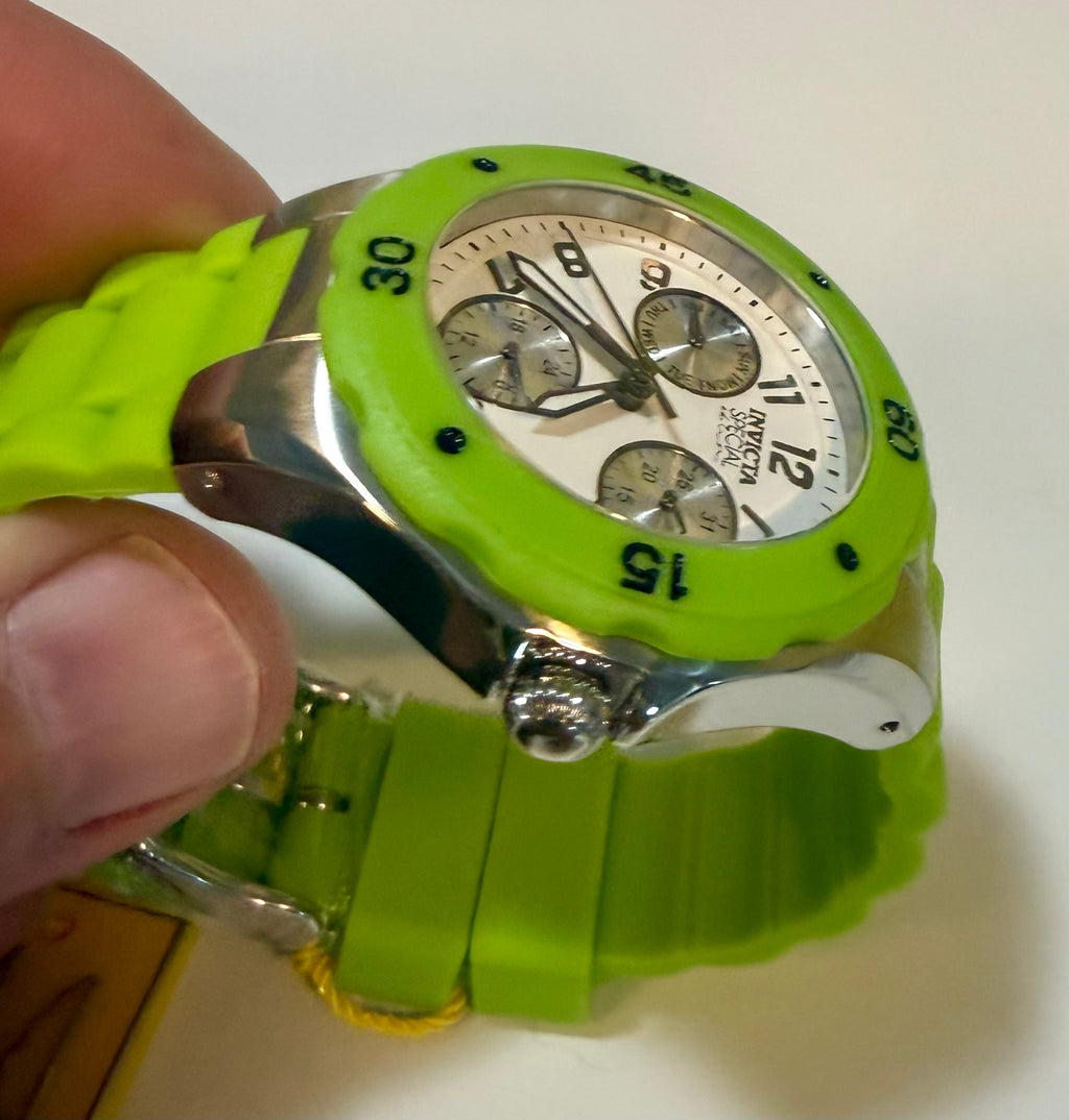 Invicta Unisex 38mm Angel with a detailed face held by a hand on a white background