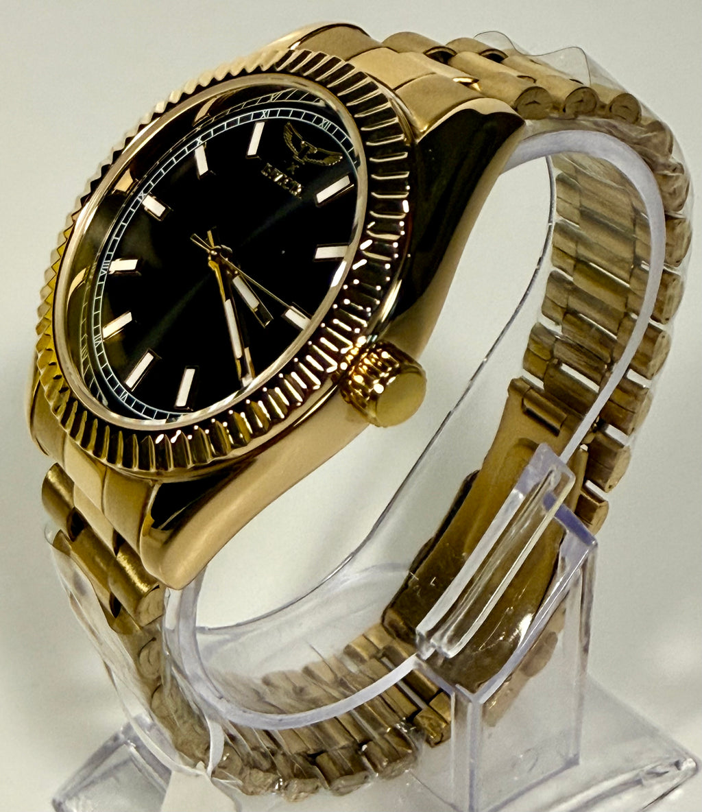 69006 Invicta Specialty I Black Dial Yellow Gold Tone 40mm Stainless Mens Watch side