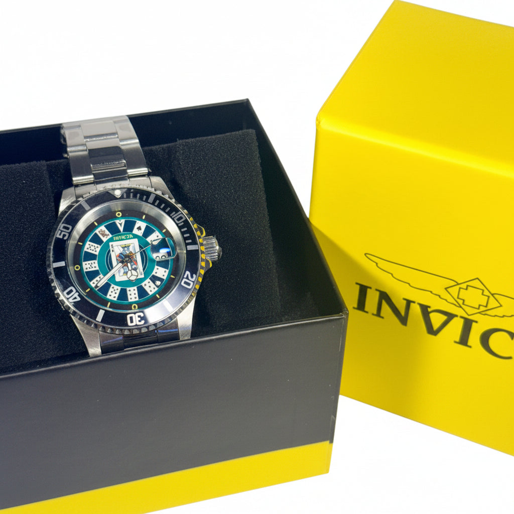 50524 Invicta Mens Pro Diver House of Cards Green Dial 40mm Stainless Steel 200M