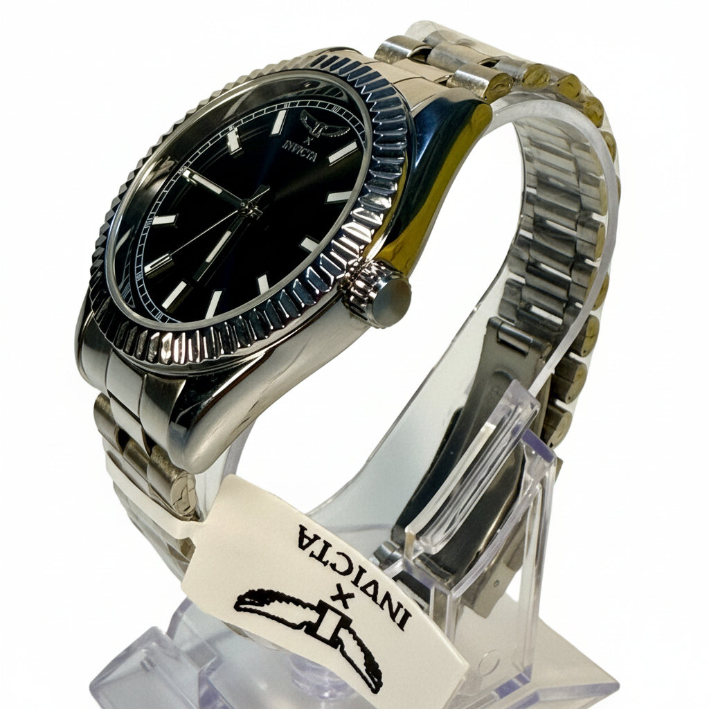 69014 Invicta Specialty Mens 40mm Stainless Steel Black Sunray Dial Watch